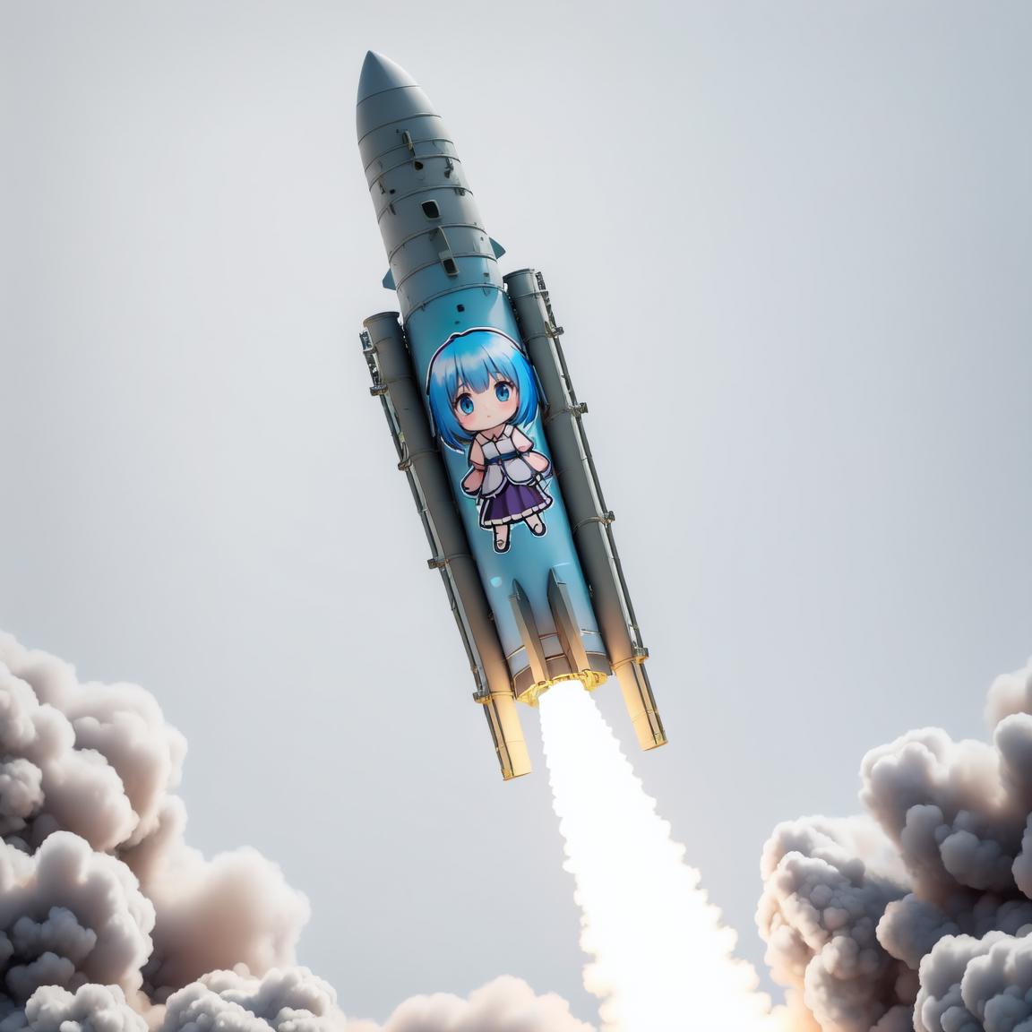 Premium Photo | Space rocket illustration anime science spaceship art  launch cartoon vector fantasy sky